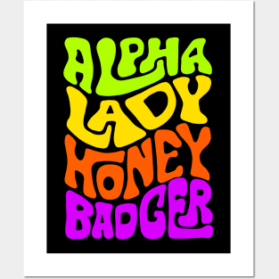 Alpha Lady Honey Badger Word Art Posters and Art